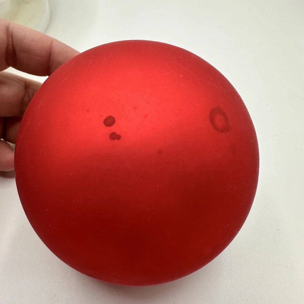 Campbell Kids Christmas Snowman Red Glass Ball Ornament 1992 Collector's Edition